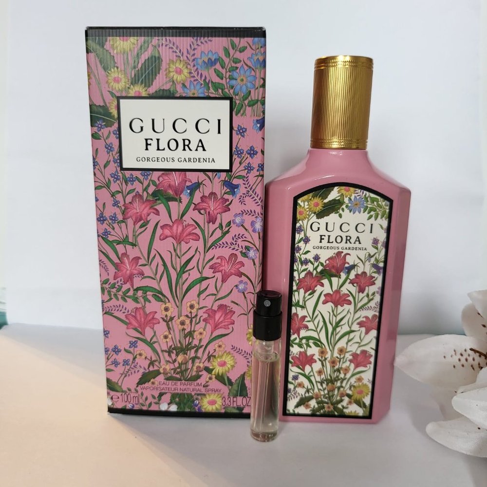 Flora Gorgeous Gardenia Eau de Parfum by Gucci in 10ml. Travel size.